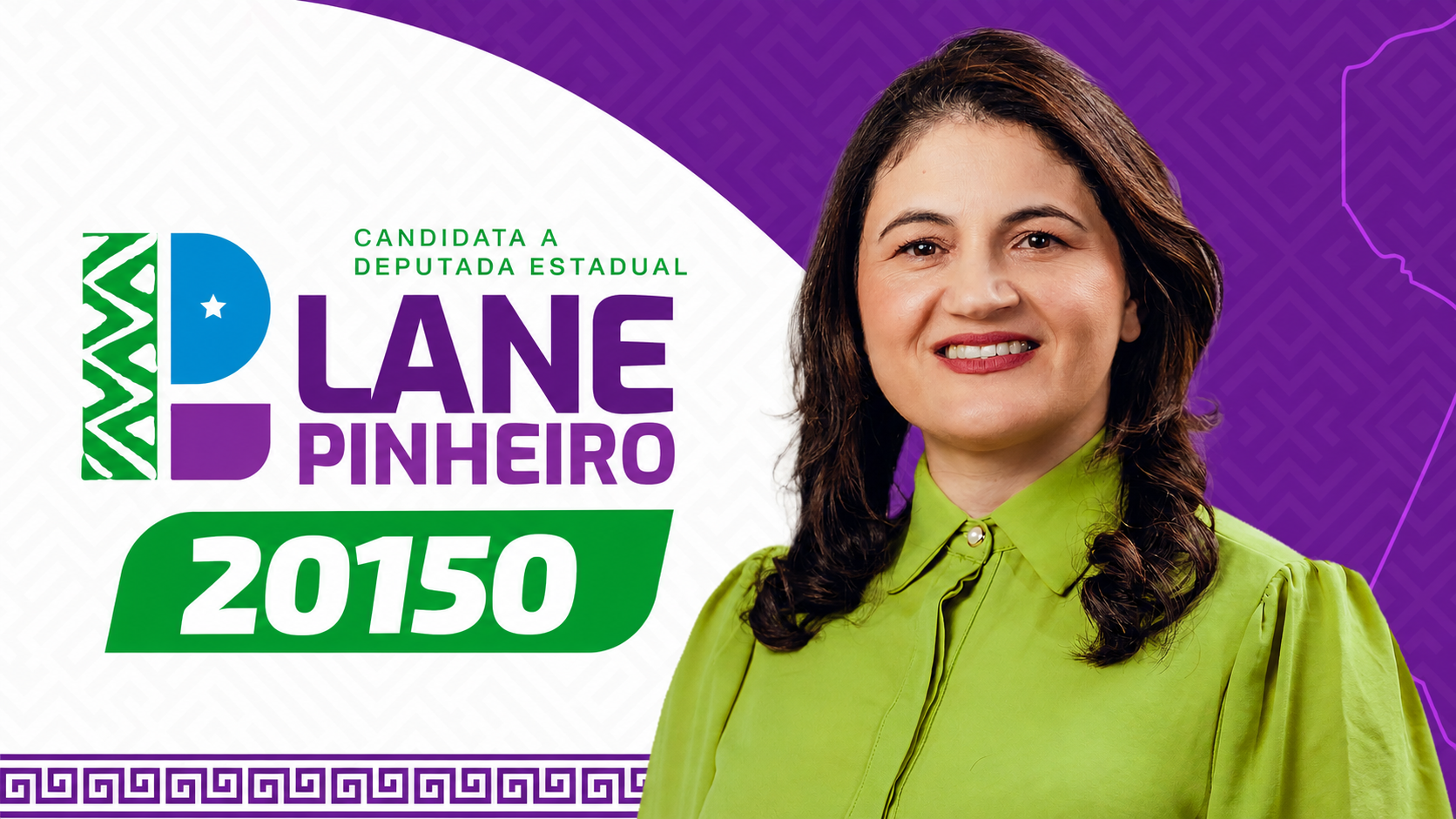 Lane Pinheiro, candidata a deputada estadual, número 20150